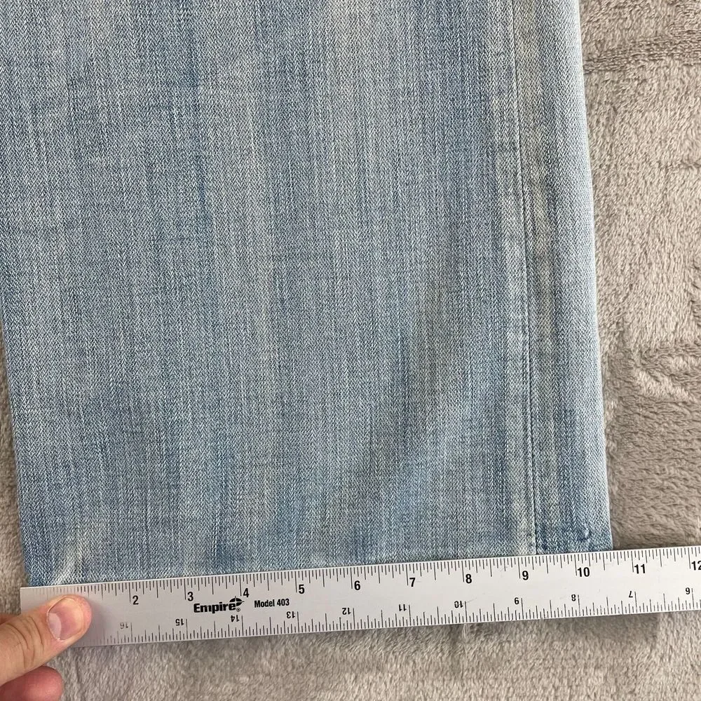 VTG BKE 67Jeans Buckle 36x33 Light Blue Wash Denim‎ Distressed Wide Leg Tyler